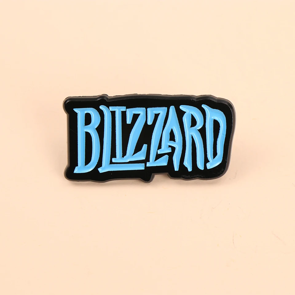 Buchstaben Blizzard Emaille Metall Lustige Anstecknadeln Broschen Abzeichen Rucksack Kleidung Accessoires Schmuck Geschenk für Gamer Freunde