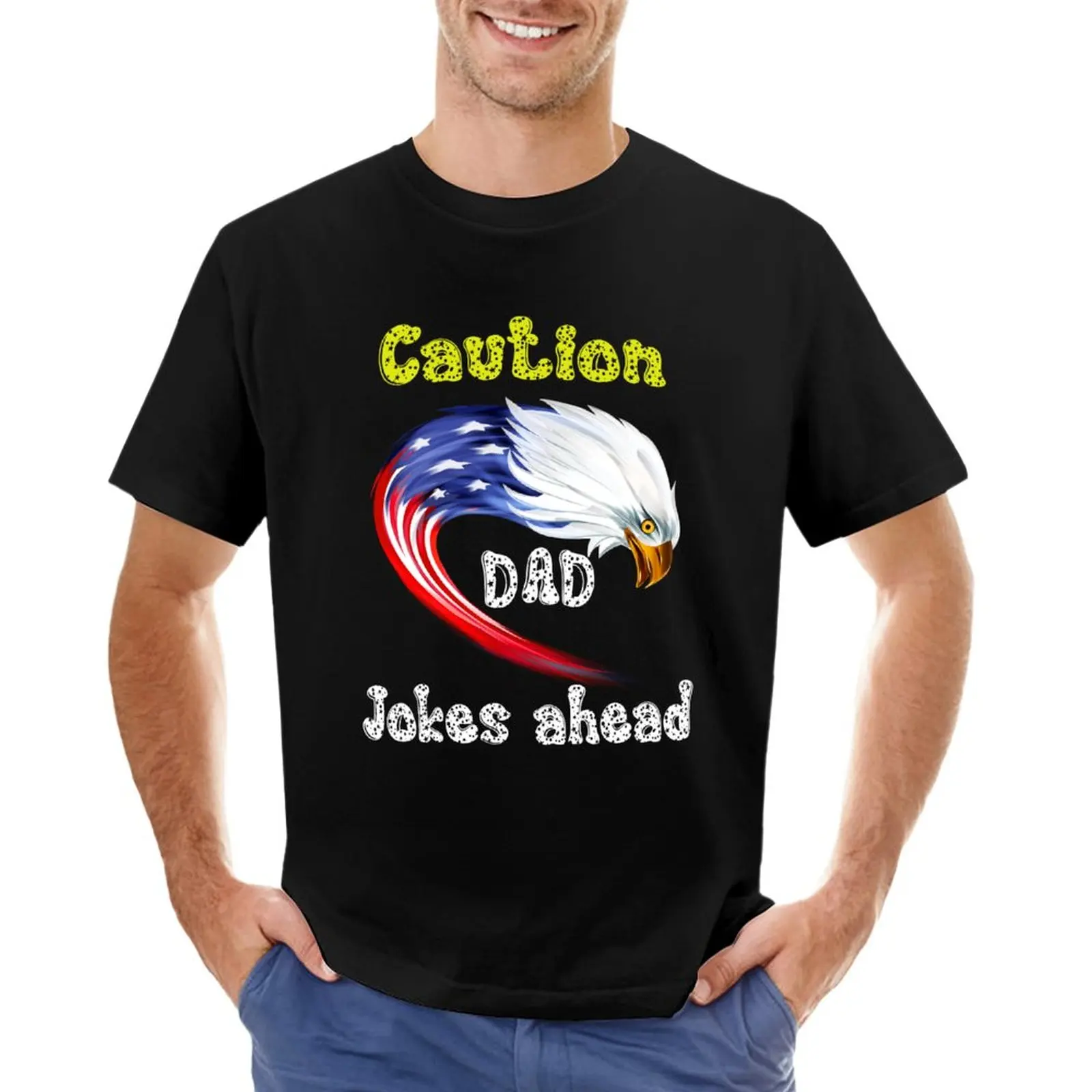 

Caution dad jokes ahead 2023 T-Shirt funny t shirts quick-drying t-shirt blondie t shirt mens t shirt graphic