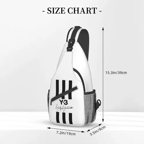 멋진 3Y Yohji 야마모토 크로스 바디 슬링 배낭, 남성 어깨 가슴 가방 여행 사이클링 3