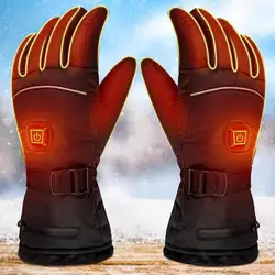 M/L/XL Winter USB Electric Motorcycle Gloves With Rechargeable Battery Men Women Waterproof Heated Thermal For Cycling Gear