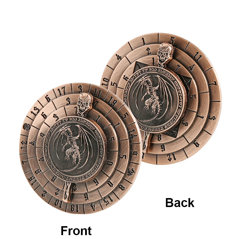 Spinner Dice 7-in-1Metal DND Dice Set Unique Dice Spinner Antique Rotate Metal D&D Dice for Dungeons and Dragons RPG Gaming Dice 5