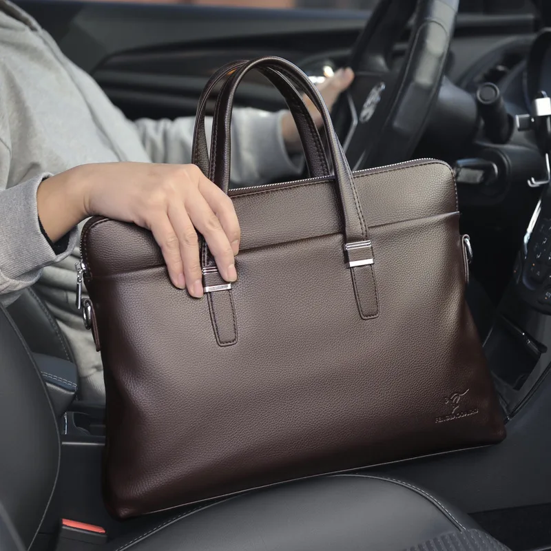 Luxury Brand Design Men Tote Bag Plaid Leather Large Capacity Handbag  Underarm Bag Male Business Trip Laptop Documents Briefcase - AliExpress