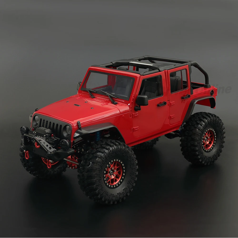 RC카 랭글러 루비콘 컨버터블 하드 바디 키트, 1/10 RC 크롤러 축 SCX10 TRX4 Redcat GEN8 용, 313mm 휠베이스