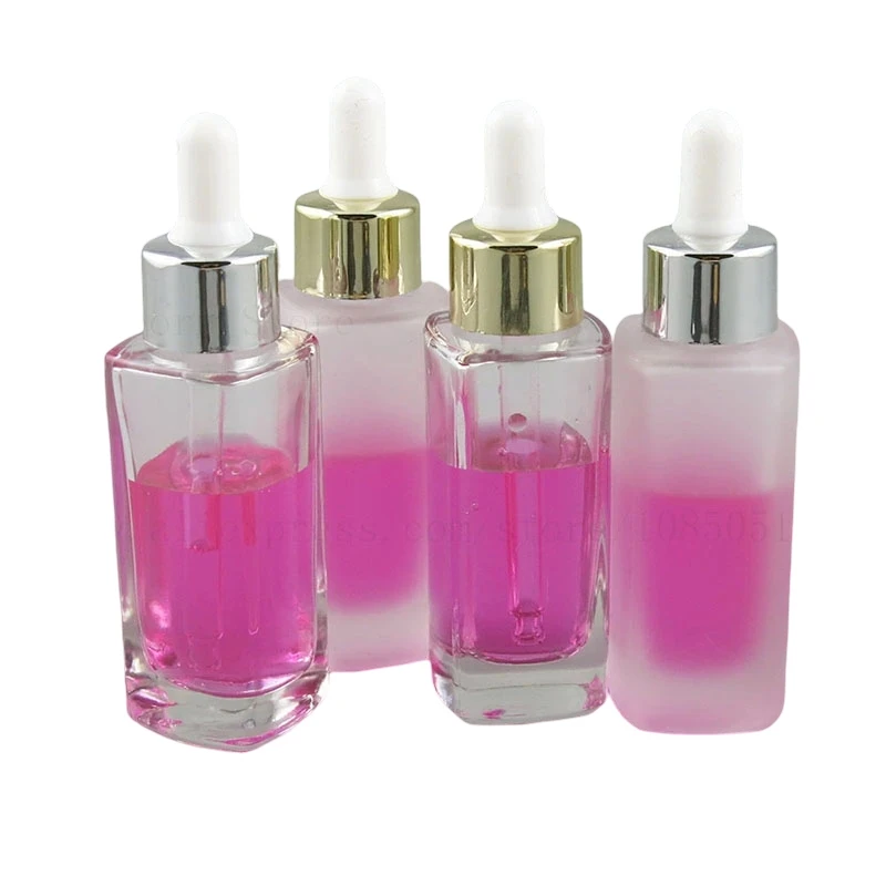 

30ml 500pcs Clear /Frost Glass Dropper Bottle Perfume Tubes Essential Oil Liquid Reagent Pipette Refillable Bottle Wholesale