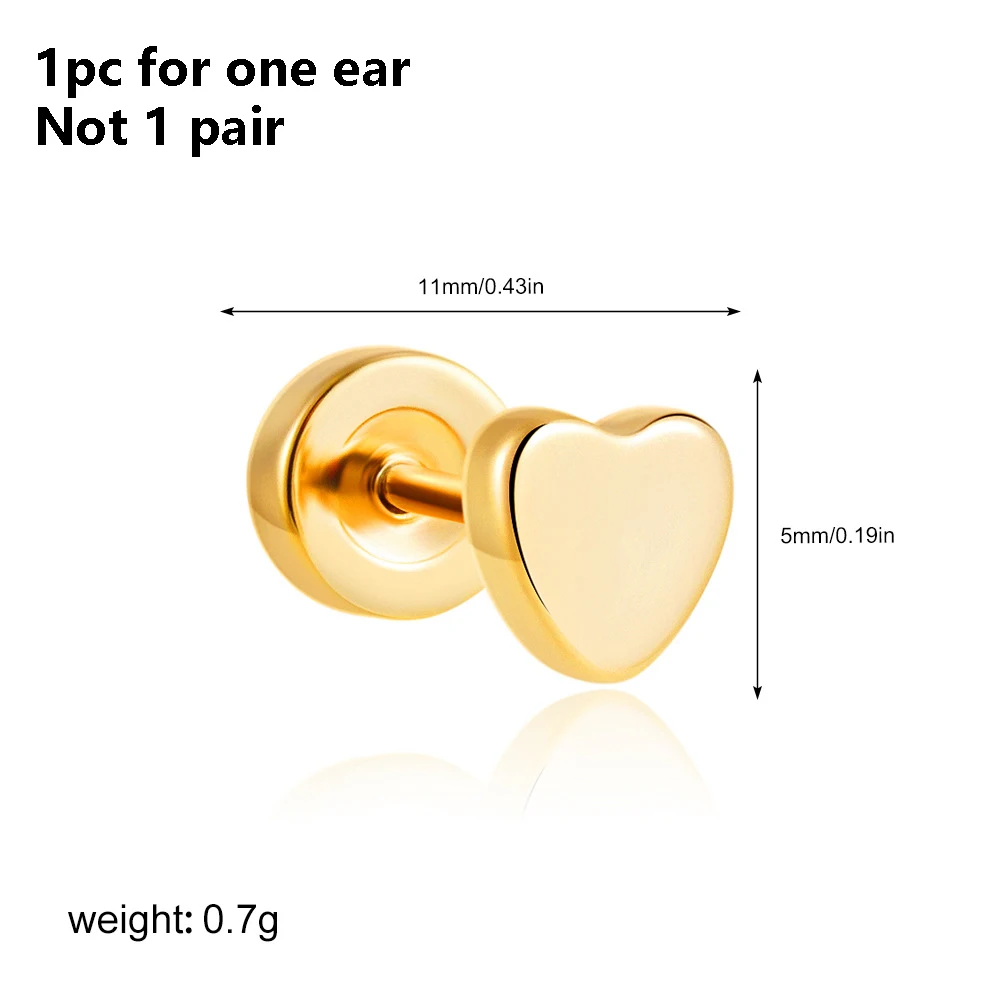 1PC Edelstahl Stern Mond Sonne Stud Ohrringe Für Frauen Einfache Täglichen Tragen Knorpel Piercing Ohrring Punk Unisex Rock schmuck – Detail 25