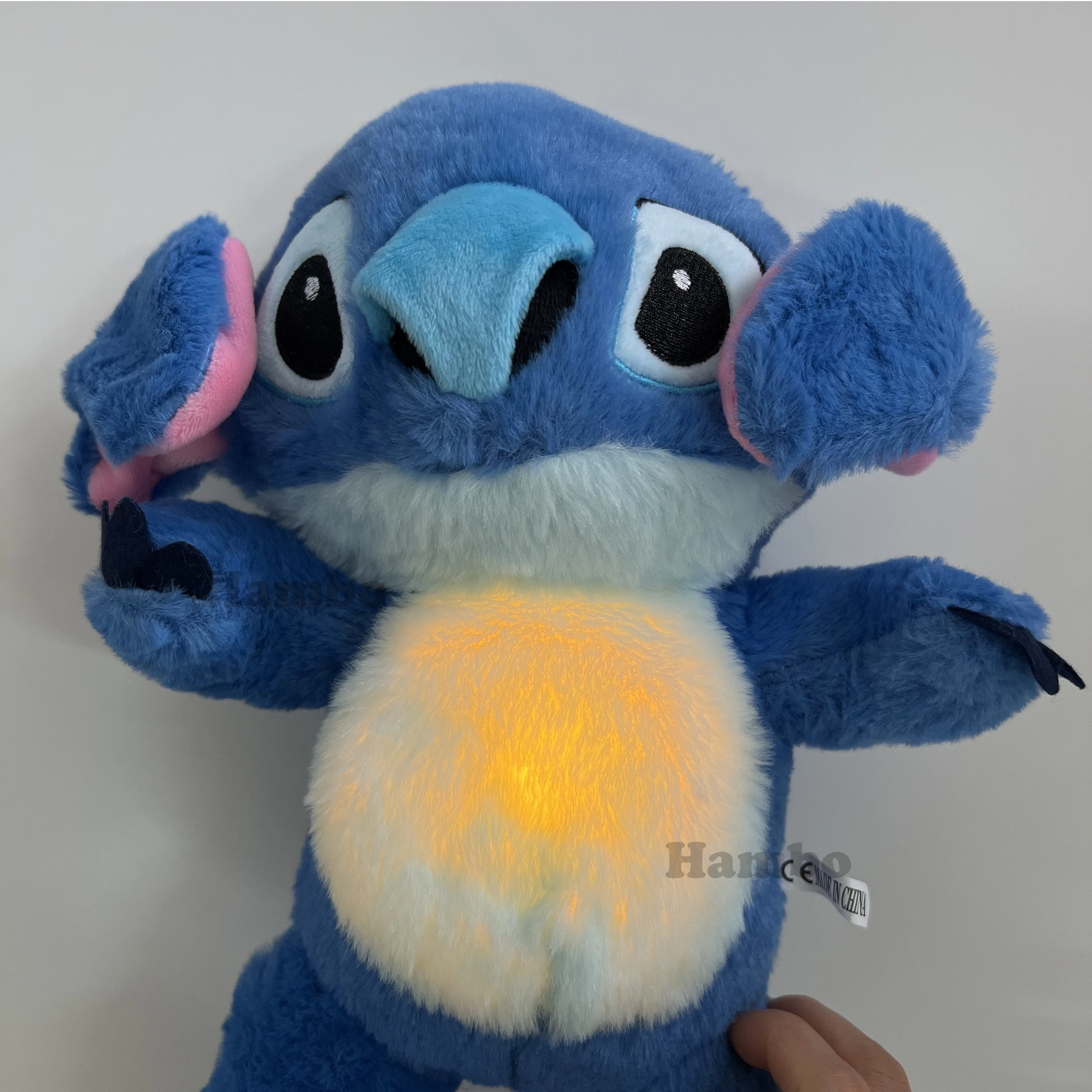 Newborn Breathing Bear Stitch Plush Baby Soothing Otter Kids Soothing Music Sleep Companion Doll Toy Gift