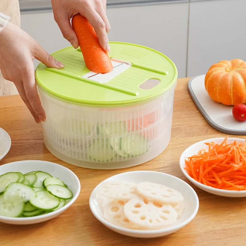 Salad Vegetable Spinner Dryer Creative Manual Water Salad Spinner Fruit  Drain Basket Dryer Hand Crank Kitchen Household Gadgets - AliExpress