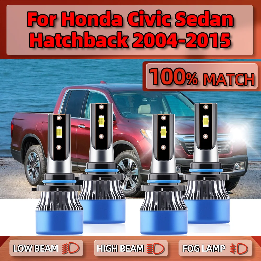 

LED Headlight Bulb 40000LM 9005 HB3 9006 HB4 Car Lights 12V 6000K For Honda Civic Sedan Coupe Hatchback 2004-2012 2013 2014 2015