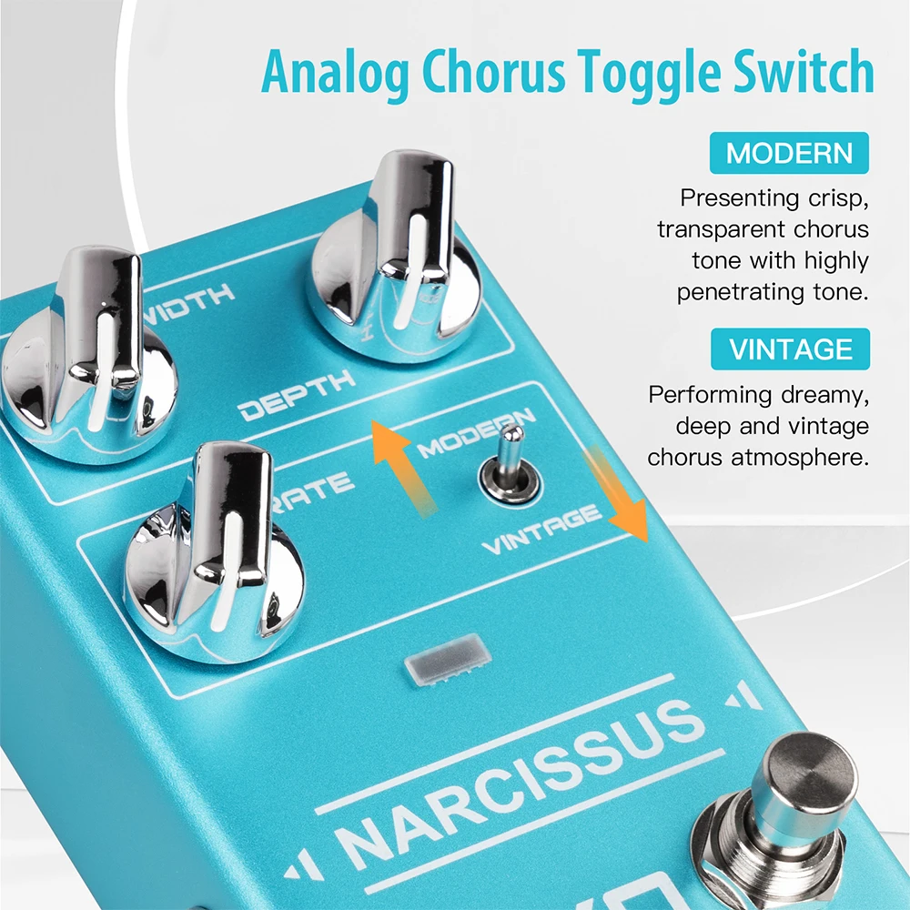 R-22 NARCISSUS CHORUS Semi-analog Chorus Guitar Effect Pedal Vintage Distortion