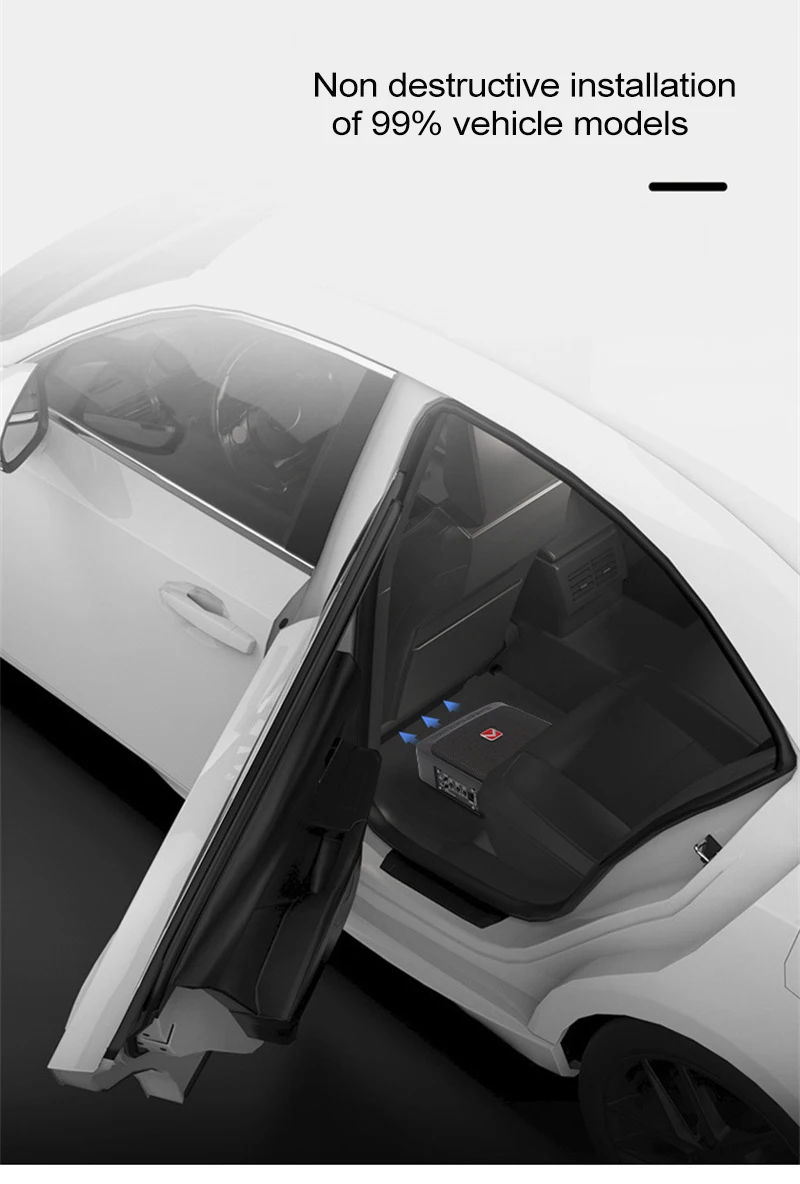 Car Subwoofer K-68S Car Subwoofer Amplifiers Class D HIFI Slim Under-Seat Bass Powered Car Speaker Subwoofer Power Audio Processo