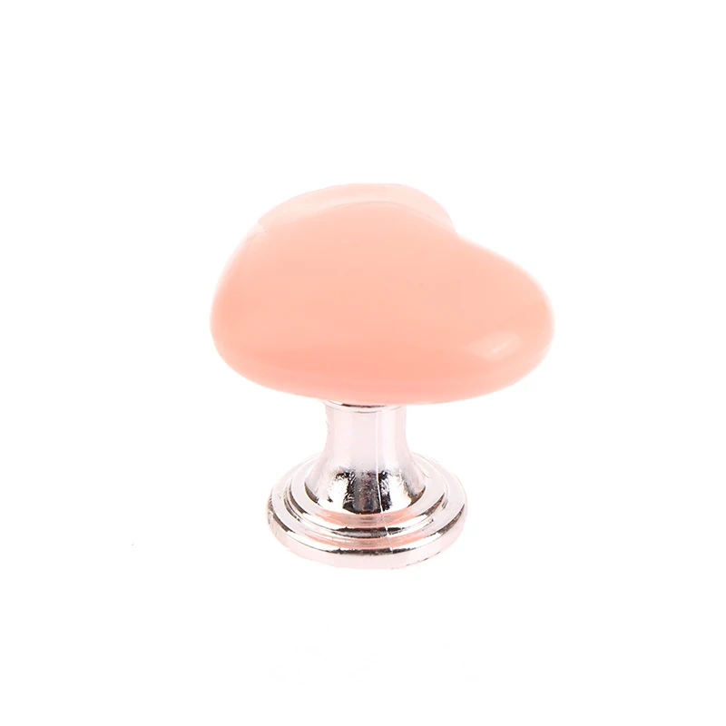 Push Button Switch Toilet Flush Button Pink Heart Shaped Press Toilet Tank Button Aid Bathing Room Decor Water Flush