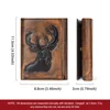 Men's Wallet 3D Deer Relief Pattern Short Multi-Card Slot Wallet Male Casual Purse RFID Trifold Business Card Holder Wallets 5