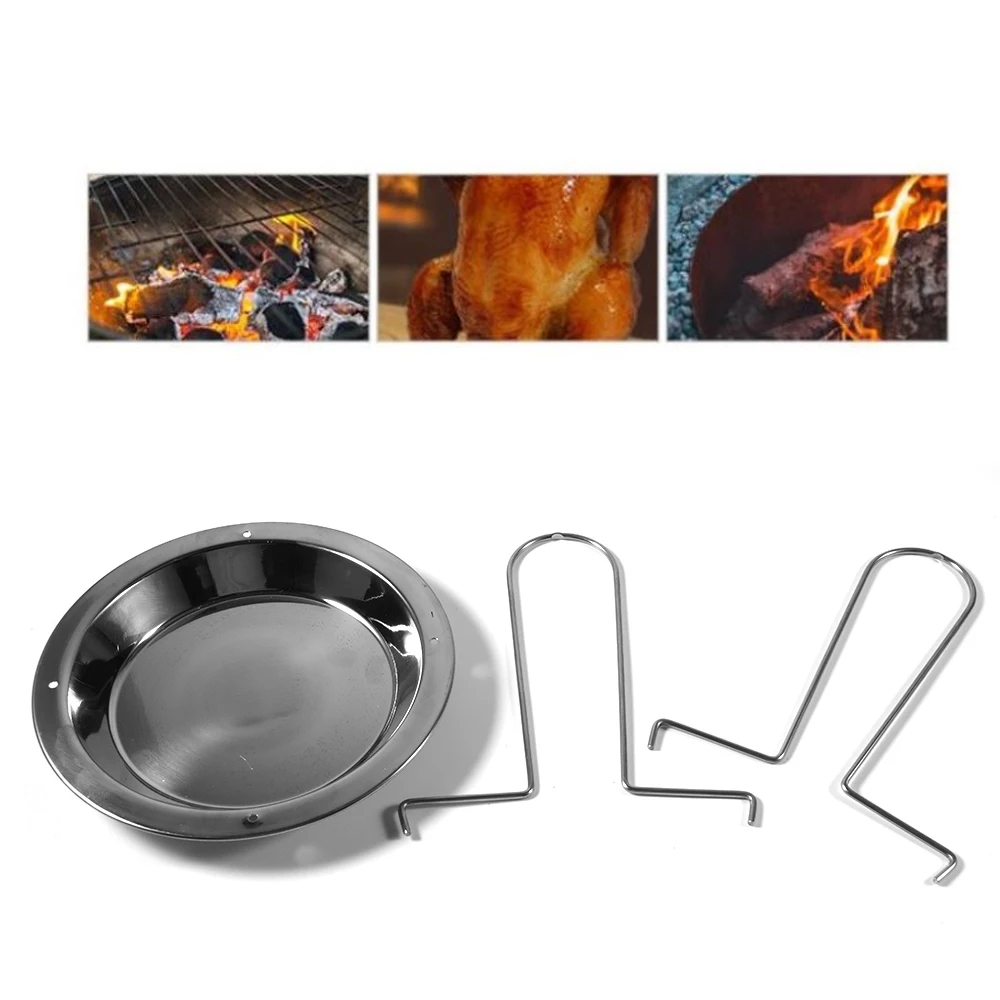 1 Set of Outdoor Camping Thickened Barbecue Rack Fork Chicken Grill Chicken Grill Cooking Accessories Tools