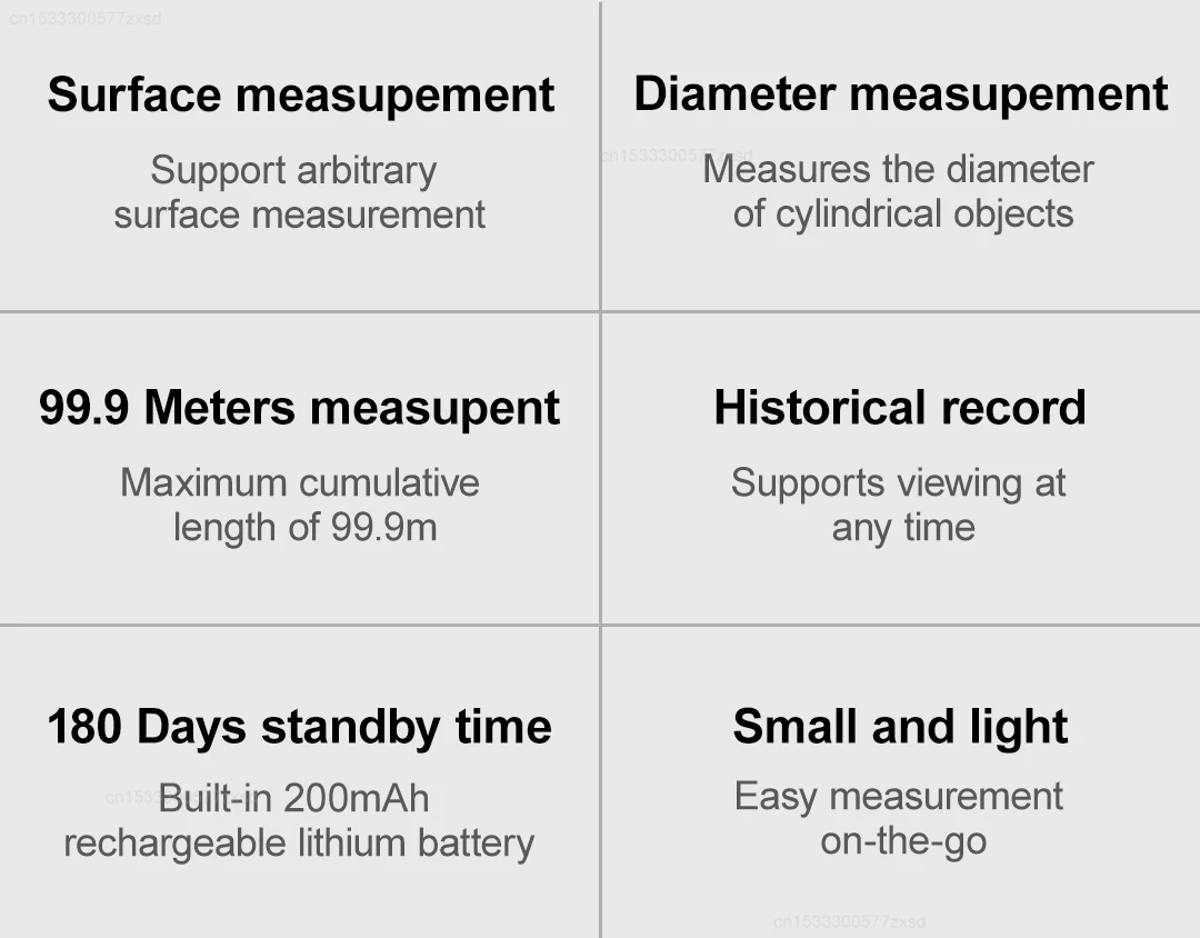 Xiaomi DUKA ATuMan Q2 Mini Electronic Ruler Digital Wheel Tape Measure description image 2
