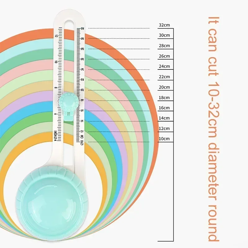 플라스틱 2-20cm 원형 종이 커터 다기능 공예 절단 도구 종이 스크랩북 카드 커터 가정 연구 사무실