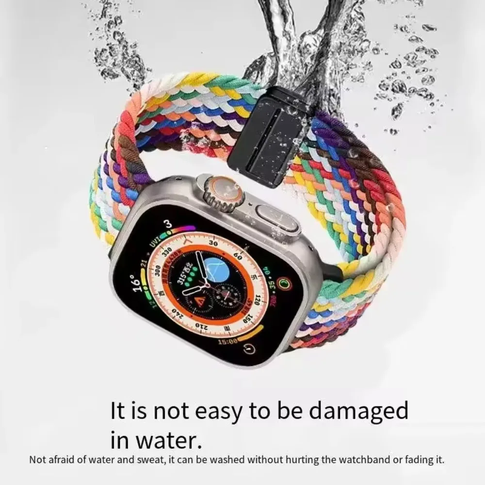 Nylon Braided Magnetic Strap for Apple Watch - Comfortable and Stylish Design