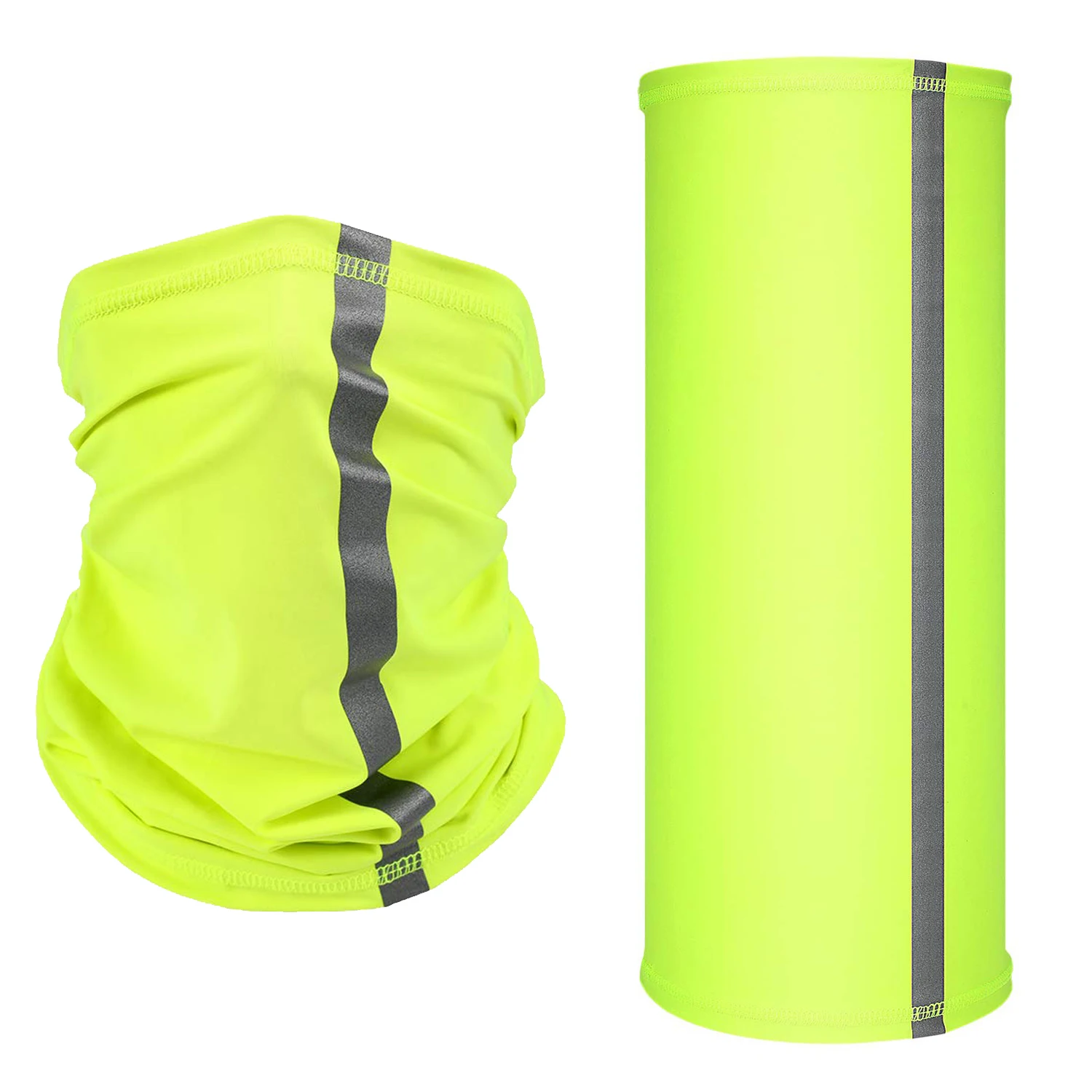 High Visibility Neck Gaiter Reflective Summer Bandana Wind Dust Sun Protection Scarf Multi-purpose Headdress neck gaiter