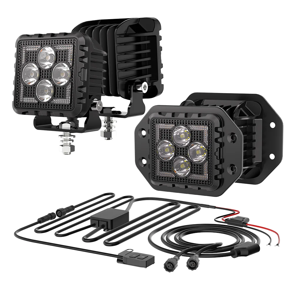 3Inch Work Fog Light Long Range Auxiliary Auto Fog Light Led Light Bar for Moto
