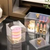 Cotton swab makeup cotton storage box desktop dressing table dustproof transparent makeup cotton lipstick cosmetics box acrylic 1