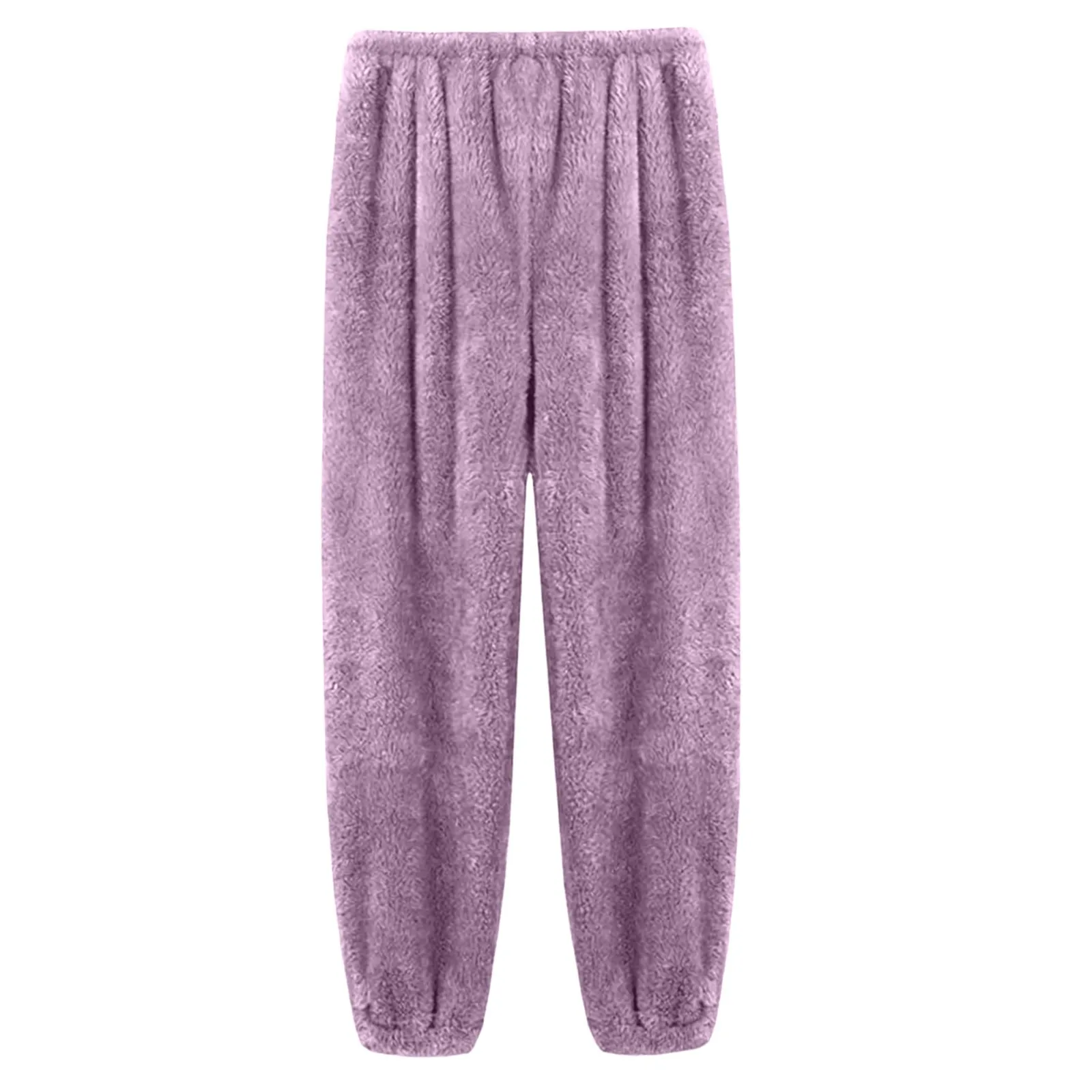 Damen Samt Schlafanzughose Mit Elastischem Bund Für Zuhause_voghion.com