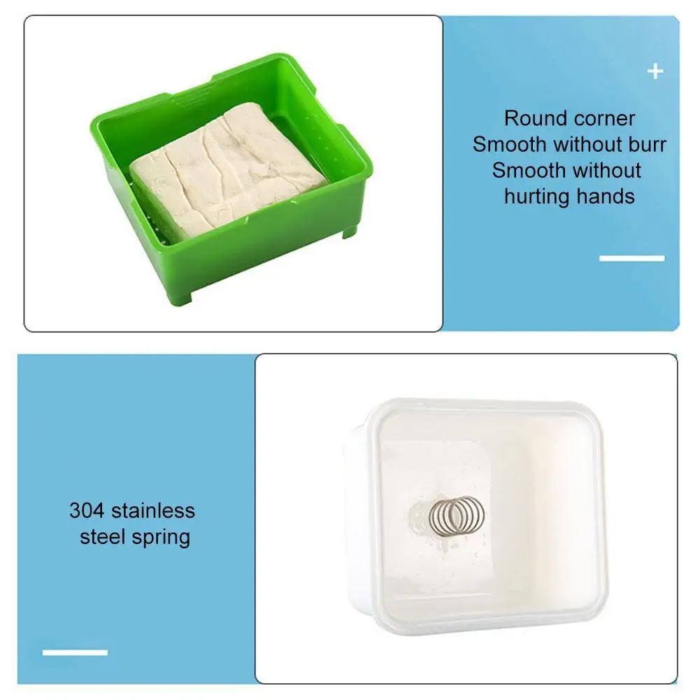 1pc DIY Plastic Homemade Tofu Maker Press Mold Kit Tofu Making Machine Set Soy Pressing Mould With Cheese Cloth Cuisine tofu mold