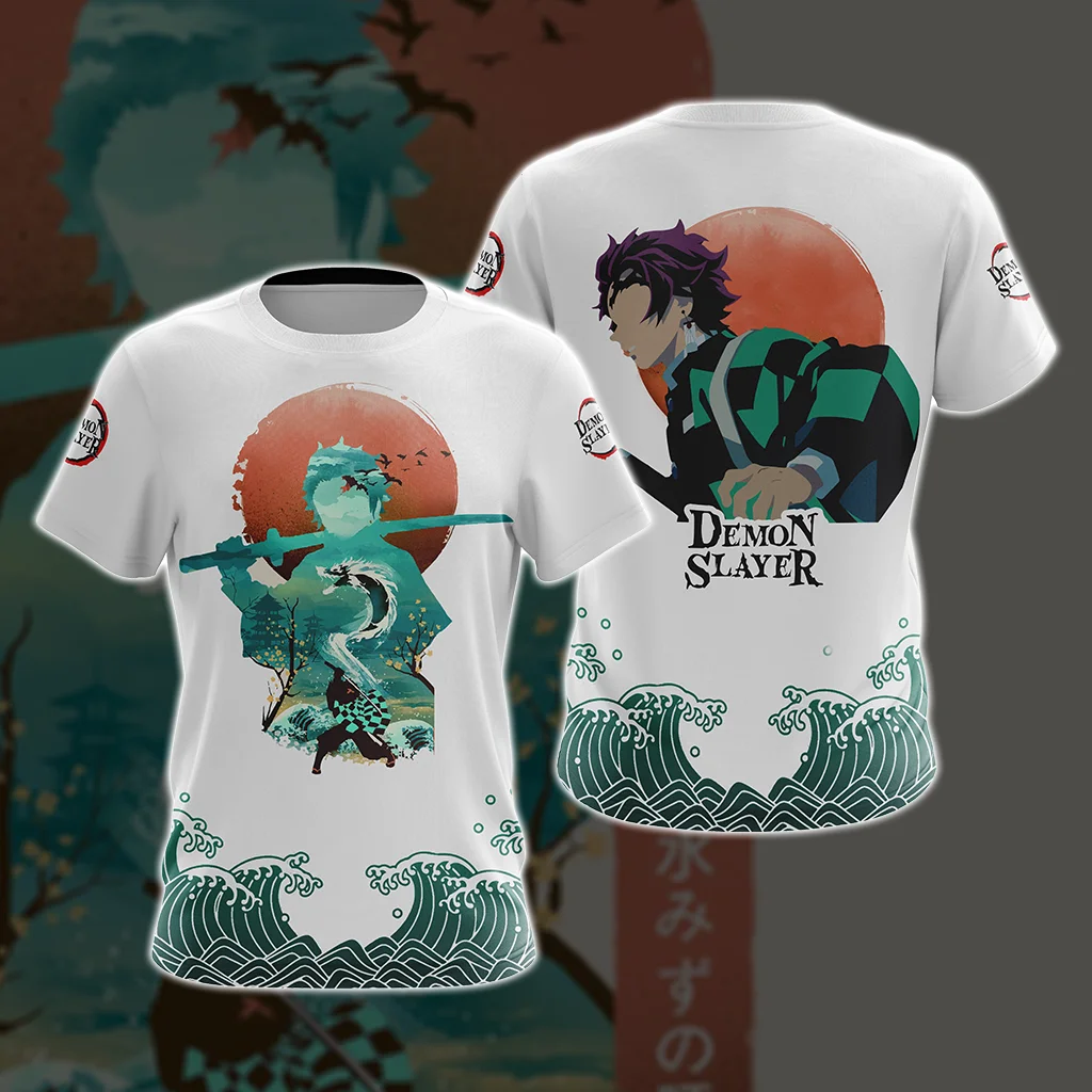 

2023 New Demon Slayer Anime T Shirt For Men Camisetas Manga Kimetsu No Yaiba Tops Camiseta Hombre Ropa Clothing Oversized Tee