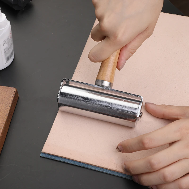 Leather Tools Leather Craft Tool Kit Leather Craft Tools Leather Craft Tool 1Pc 26/60/100mm Leather Press Edge Roller Wooden Handle Leather Edge Creaser Leathercraft Glue Laminating Tool