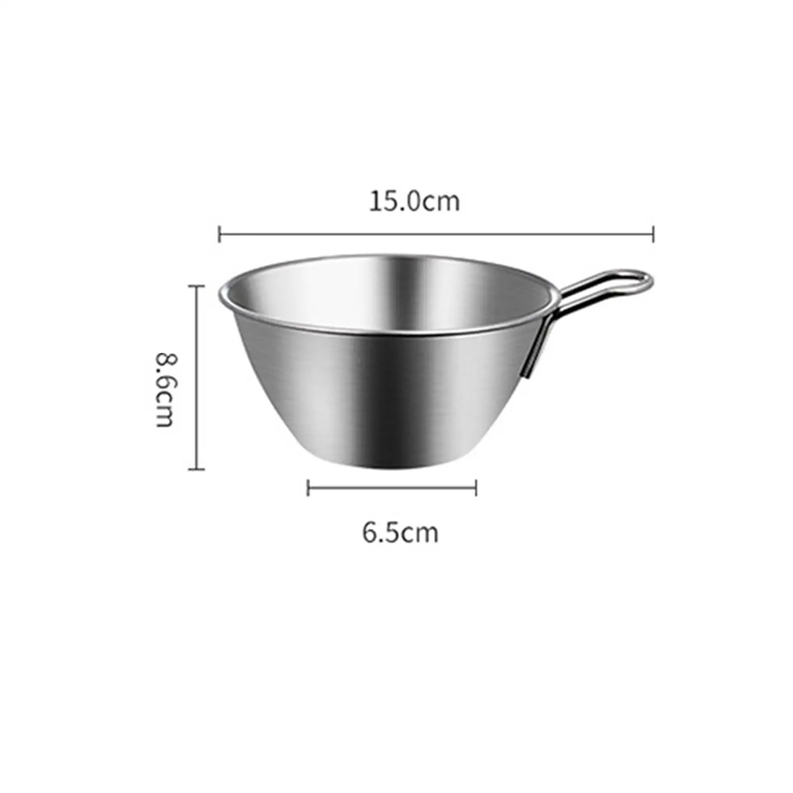 Stainless Steel Mixing Bowl Measurement Guide Salad Bowls Egg Whisking Bowl Metal Bowl for Cooking Sauce Prepping Snacks Kitchen