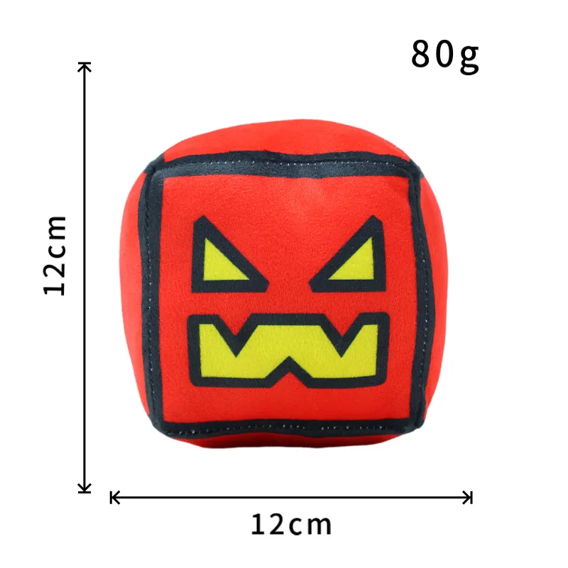 2024 nuevos juguetes de peluche Geometry Dash de 12 cm, lindos muñecos de anime de peluche suaves para niños, regalo de cumpleaños y Navidad