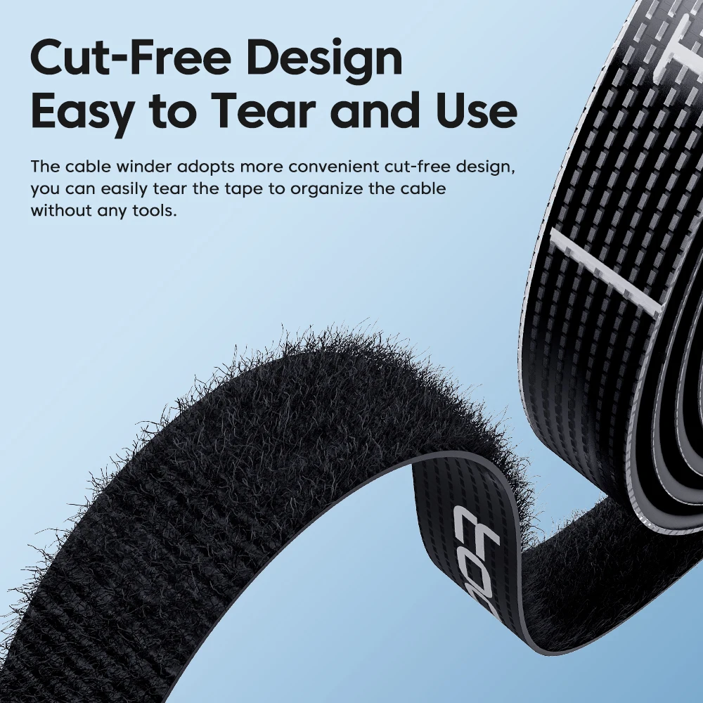 Toocki Tearable Cable Organizer and Winder Wire Management Solution