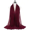 108129-d0081b.jpg Femmes musulmanes en mousseline de soie Hijab châles écharpe Modal coton Jersey Hijabs plaine douce pour femme musulman Voile bandeau 70*180 cm islamique