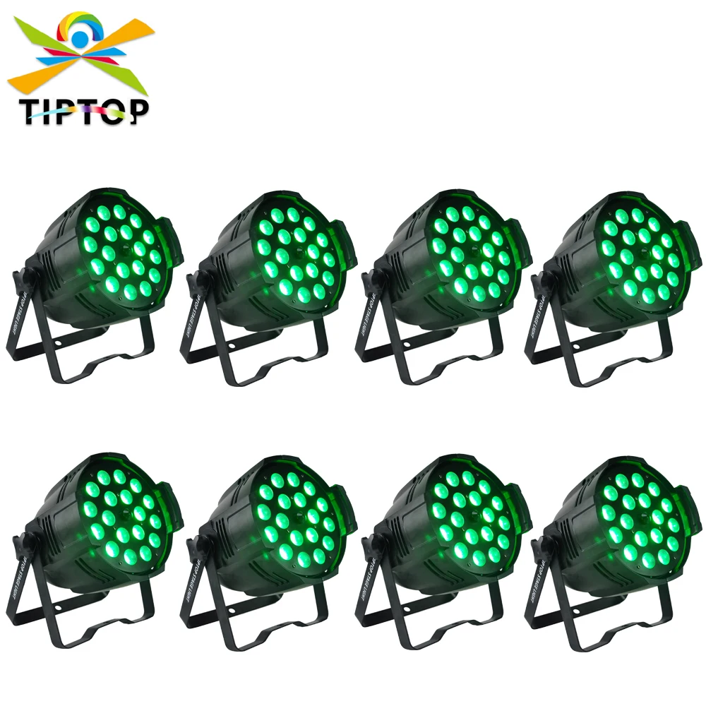 

Freeshipping 8 Pack Zoom Casting Aluminum Led Par Light 18x18W 6in1 Color Water Wave Lens Smooth Wall Wash Effect RGBWA UV