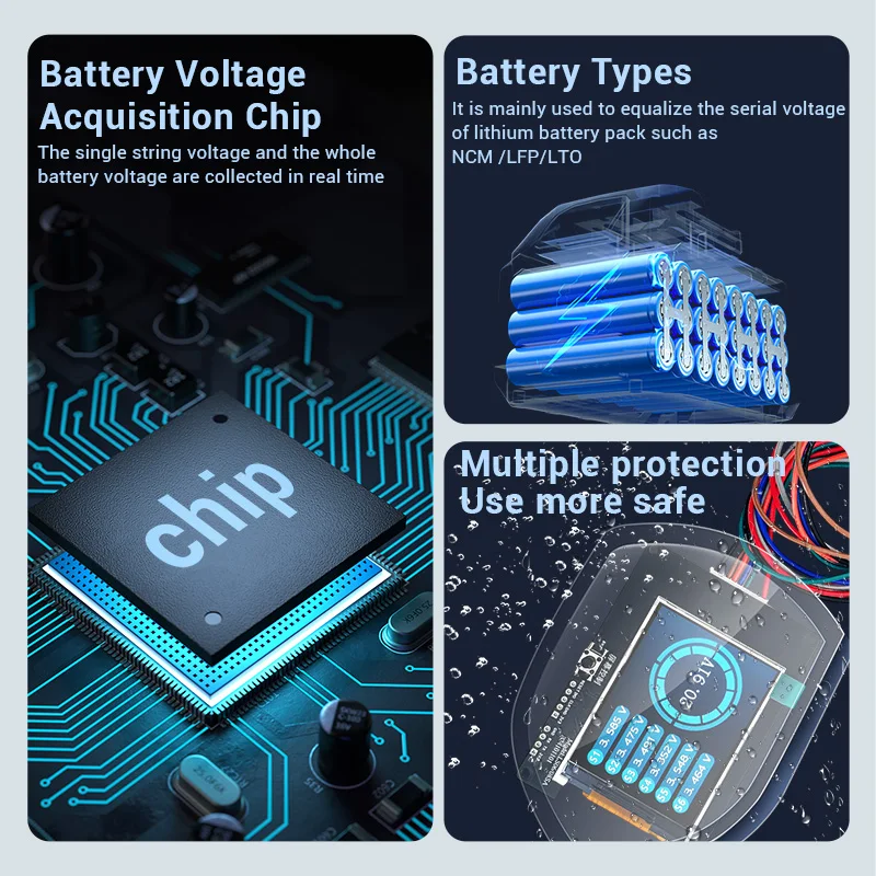 4S 6S 8S Battery volatge tester 12V 24V Lithium/Lifepo4 battery voltage checker