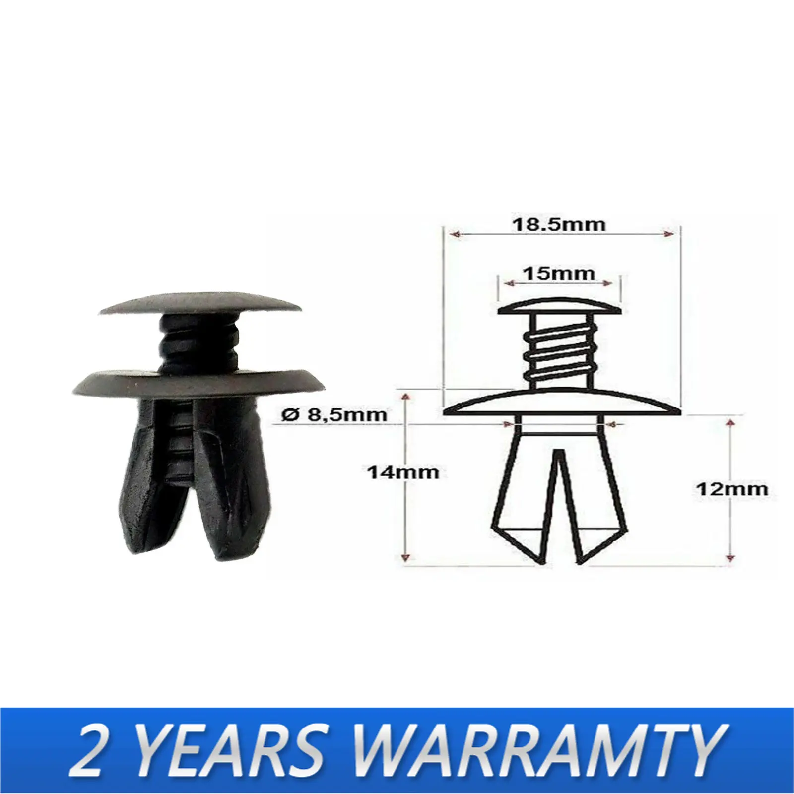 

50 Pcs Bumper Clip Interior Trim Push Type Retainer Fit 9mm Hole 701867299 For T4 T5 Transporter Eurovan