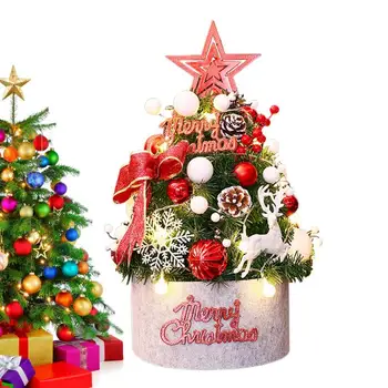 책상 LED 크리스마스 트리 미니 LED 크리스마스 트리 장식 화려한 장식 용품, 주방 테이블 침실 쇼핑몰