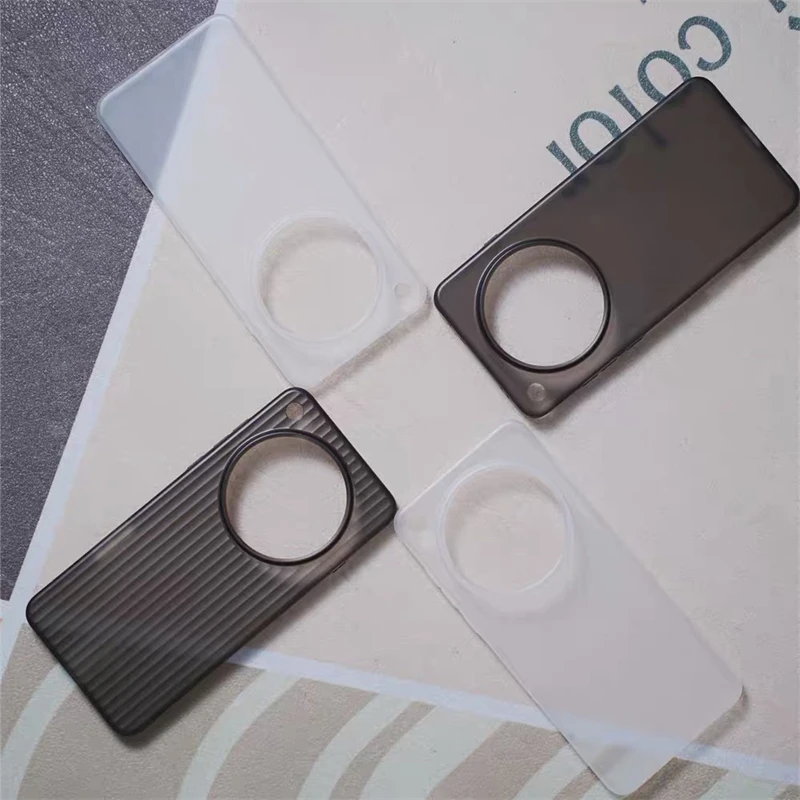 Matte Transparent Slim Hard Phone Case with Luggage Stripe Design