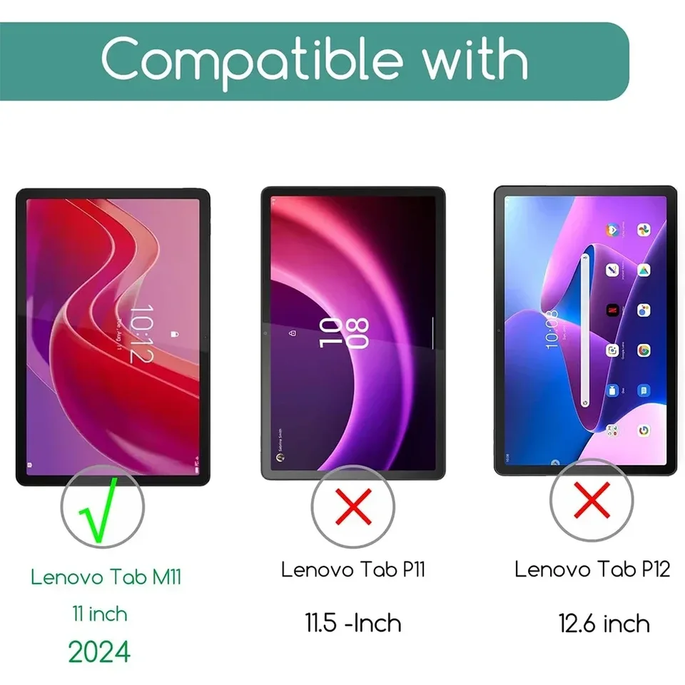 Vetro Temperato MEMELOKA Per Lenovo Tab M11 / Yoga Tab / Tab K11 (2024) – 2 Pezzi, 9H, Anti-impronta