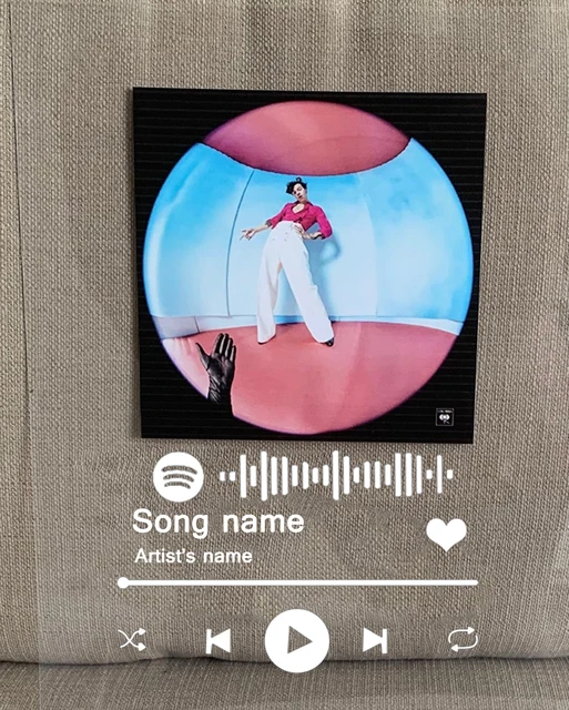 Placa de música personalizada Spotify Canción acrílica con foto