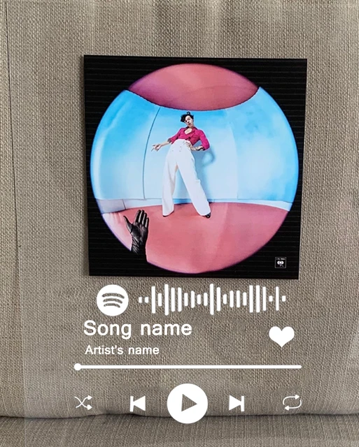 CUADRO DE ACRÍLICO PERSONALIZADO CON FOTO Y CÓDIGO SPOTIFY PARA