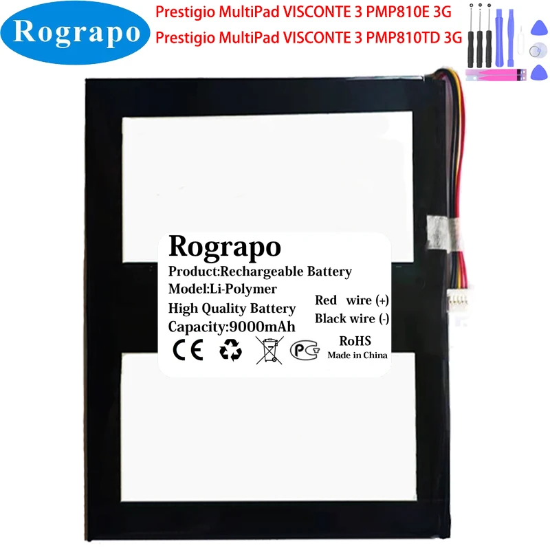 3, PMP810E, PMP810TD, 3G, LWN12, 3.7V, 9000mAh, Novo