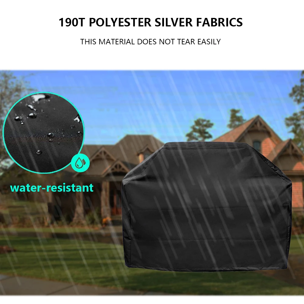 Barbecue Covers Waterproof Outdoor Barbecue Cover Anti-Dust Weather Resistant Square Rain Protective