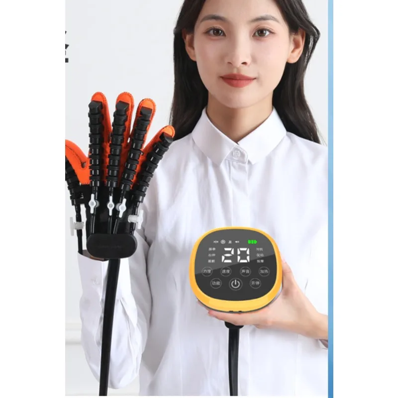 Hand function electric five finger exercise robot gloves tj om015 both hand electric robot glove synchronous finger rehabilitation trainer hand exercise hemiplegic stroke