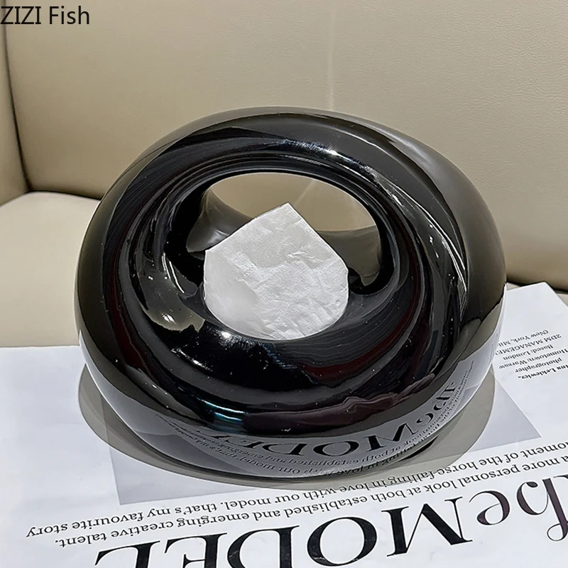 Creative Handbag Shape Tissue Box Coffee Table Desk Decoration Modern Design Ceramic Tissue Box Bedside Table Paper Towel Case 5