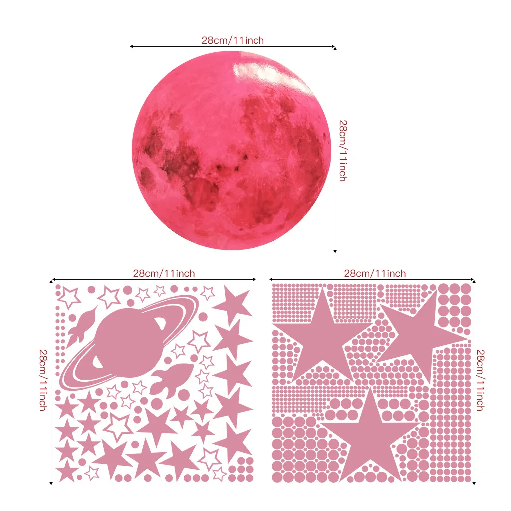 Starry Sky Glow In The Dark Stickers Moon Fluorescent Star Ceiling Luminous Stickers Set For Children's Room luminous wall stickers fluorescent tape luminous tape fluorescent stickers