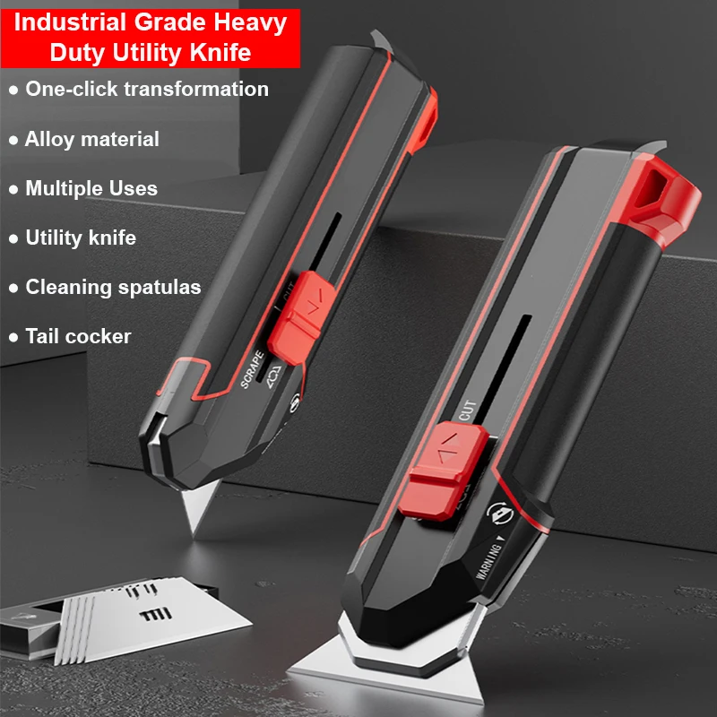 Utility Knife Multifunctional Transforms Scraper Industrial Alloy Material Cutting Tool Household Electrician Glue