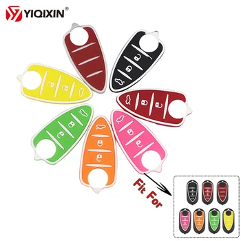 Keyforkess3 pulsanti per Alfa Romeo Mito Giulietta 159 GTA sostituzione Red Flip Remote Auto Key pad chiave in gomma siliconica