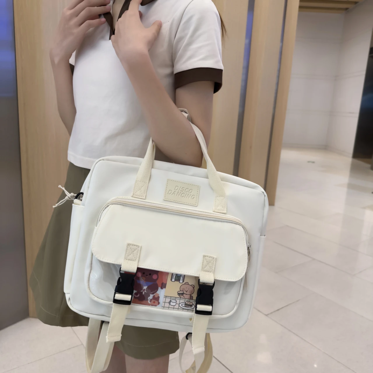 Japanese Style High School Teenage Girls Backpack Transparent