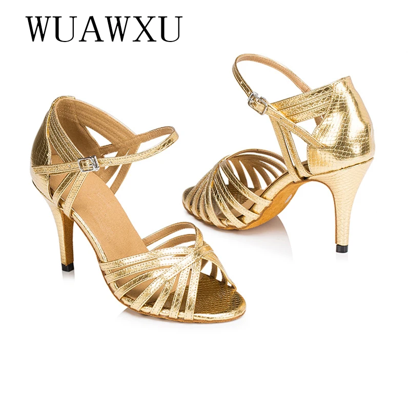 NATASHA New Latin Dance Shoes Professional Dance Shoes Gold High Heel Women's Dance Shoes Performance Dance Shoes Walk Show Danc 3