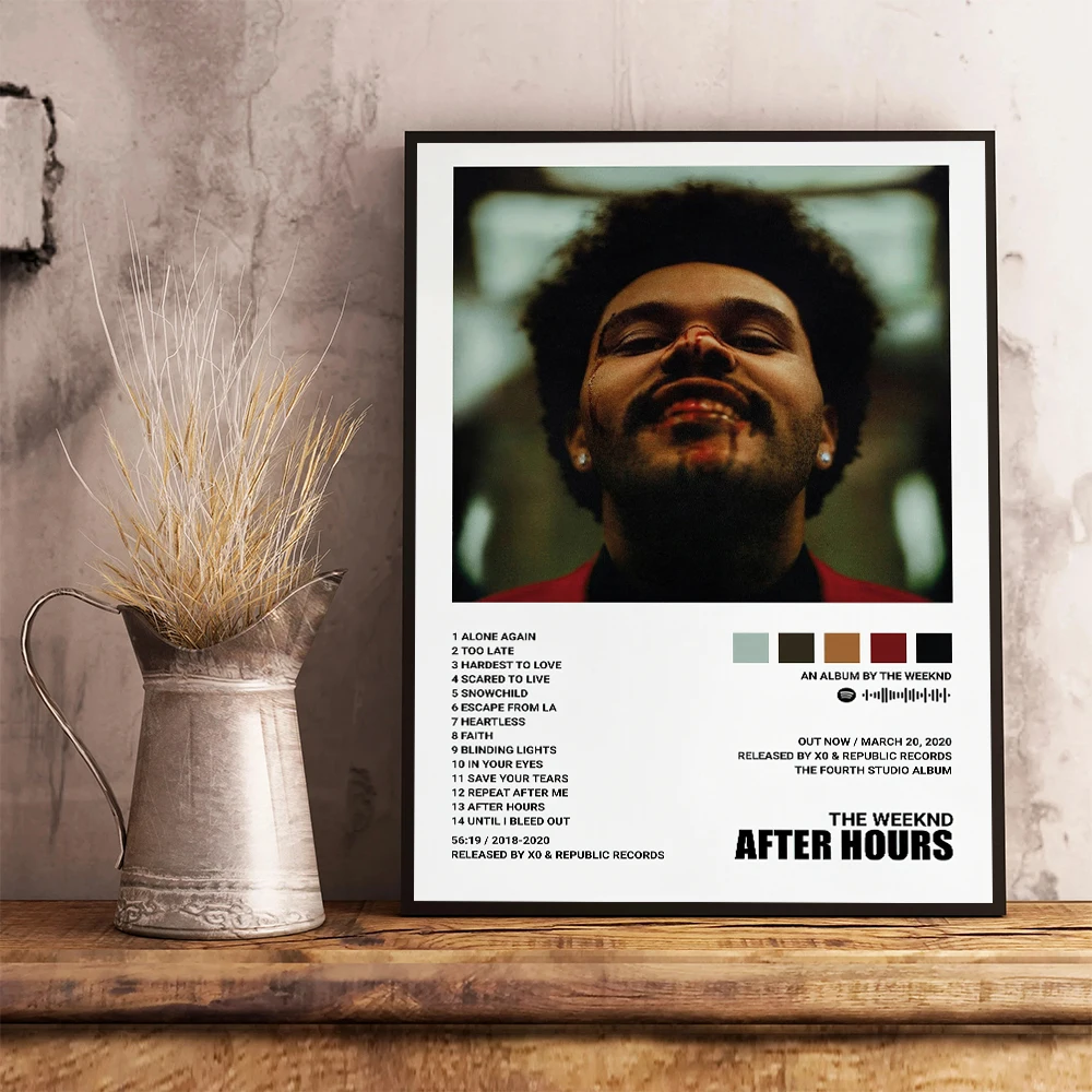 Star The Weeknd Hip Hop Art Print Posters for Living Room Canvas Painting Home Wall Decor Gift