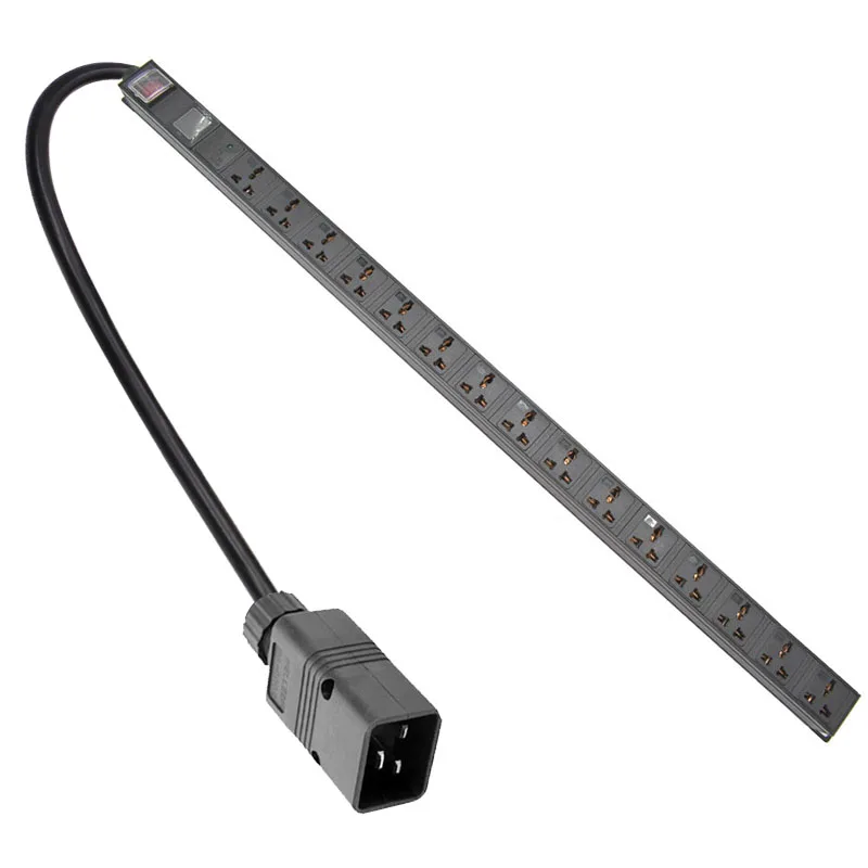 

PDU Power Strip 4000W Network Cabinet Rack Aluminum alloy socket 15 AC 10A Universal socket ammeter, surge protection socket